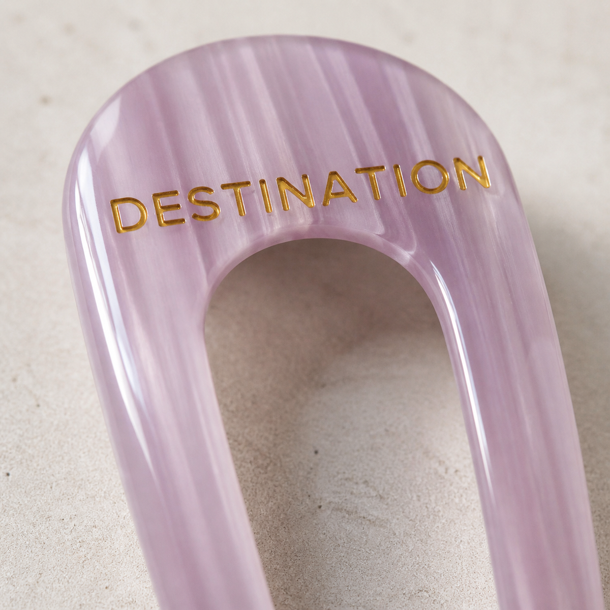 Destination Lavender French Hair Pin - engraving macro