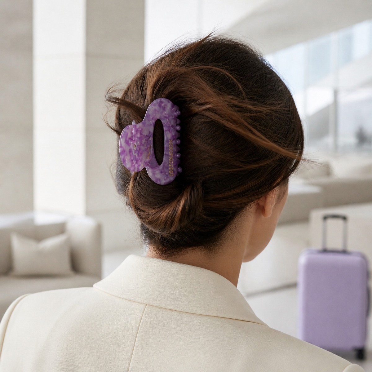 Destination Purple Oval Claw Clip - private terminal model