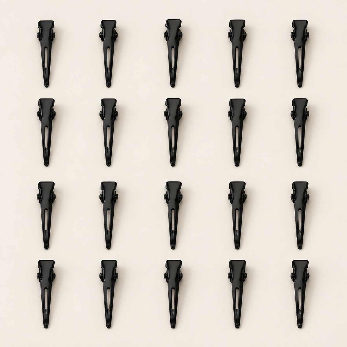 Destination Small Metal Hair Clips - black 20-pack, twenty clips shown